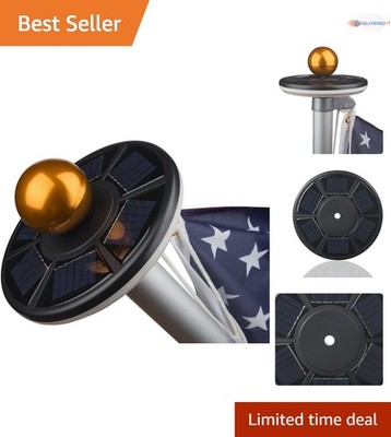 Solar Flag Pole Light 20 LEDs Bright Long-Lasting Auto Flag Night Illumination