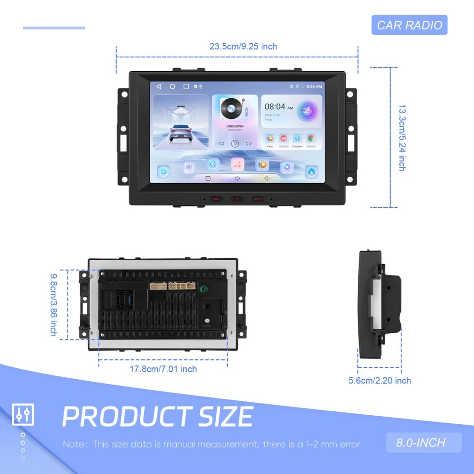 2+64GB Android 15 Autoradio CarPlay WiFi GPS Navi für Chrysler 300 300C 2005-10 - Bild 3 von 4