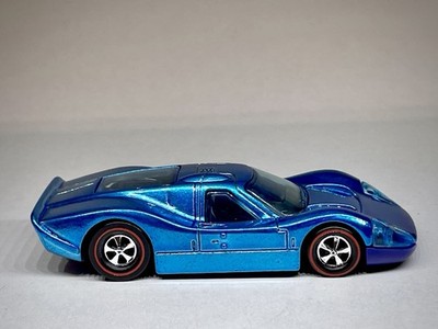 Hot Wheels   CUSTOM MADE  Spectraflame Blue Redline '67 FORD GT40 Mk.IV Diecast