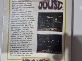 Atari Lynx Joust Sealed New Old Stock