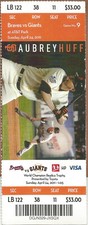 Buster Posey HR #22 4/24/2011 Braves at Giants Full Ticket Jason Heyward HR #23