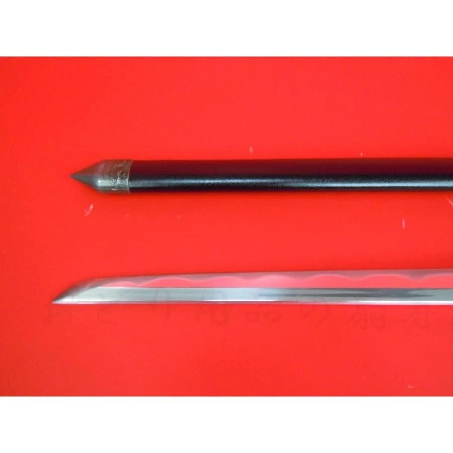 Espada de Danza Japonesa Ninja Katana 95 cm Negro Hoja de Aluminio Propulsor Bolso con Mango de Madera Foto 2 de 4