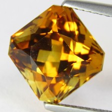 6.08Cts Natural Sparkling Nice Radiant Cut 10mm Citrine Loose Gemstone