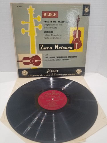 Rare Zara Nelsova Bloch-Voice in the Wilderness- London LL 1232 LP VINYL RECORD - Picture 3 of 4