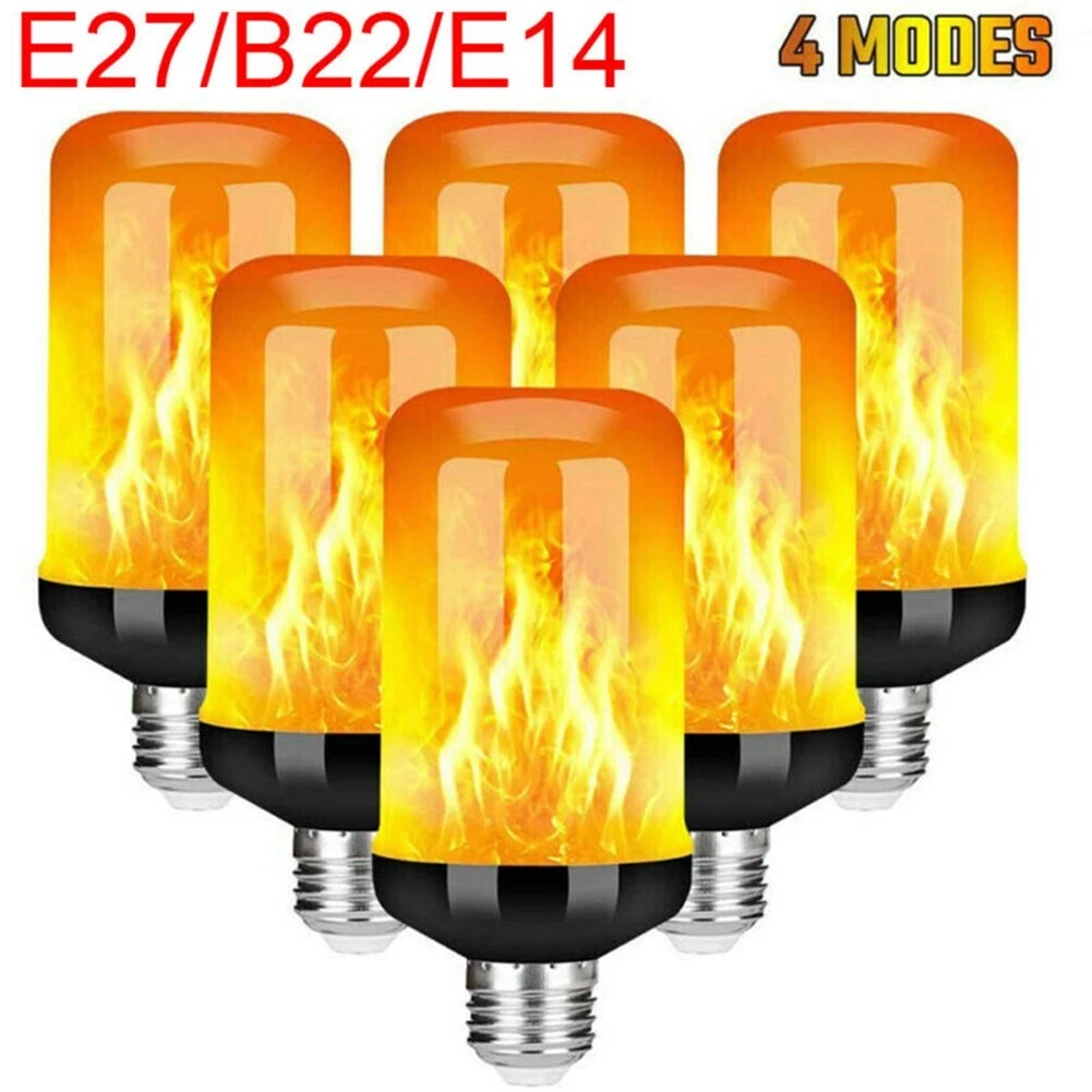 Orange Warm Flame LED Light Romantic Atmosphere Bulb E14 E27 B22