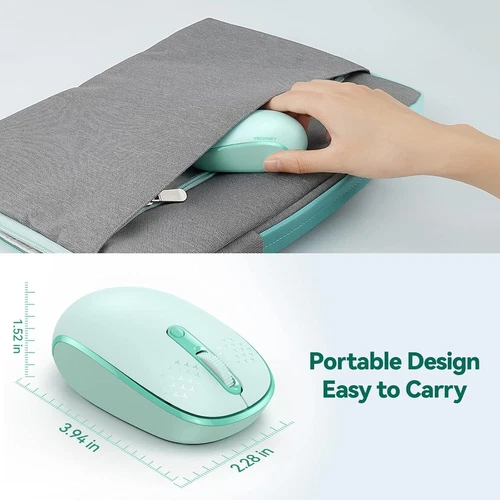 Wireless Mouse for Laptop, 2.4G Quiet Computer Mouse with USB Receiver, 4 Button - Picture 3 of 7