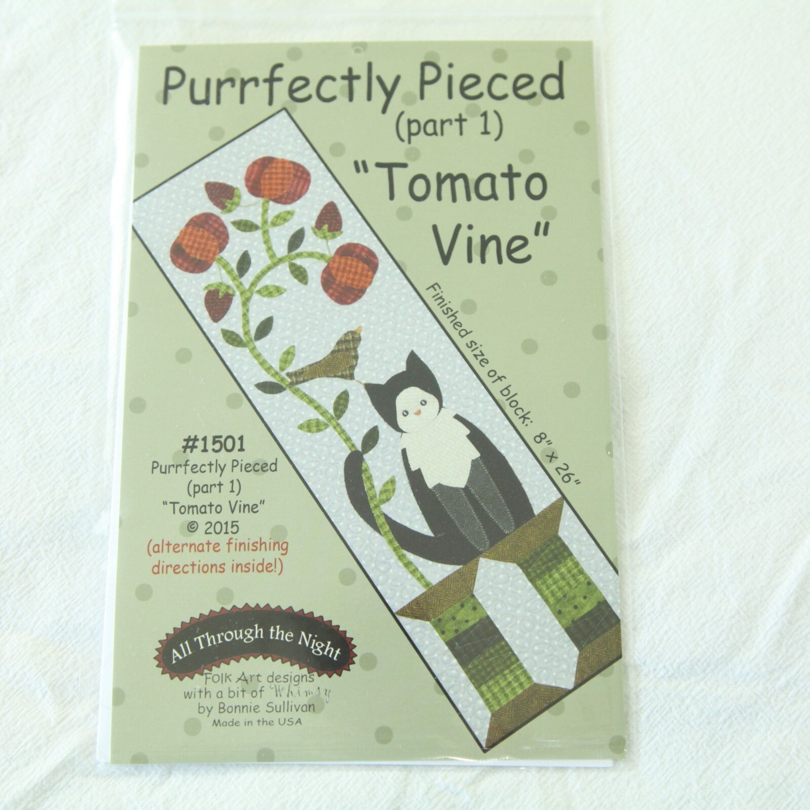 Keepsake Quilting Purrfectly Pieced BOM Quilt Kit Maywood Flannel Cat