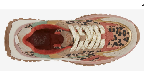 Blowfish Malibu Sneaker Leo Donna Marrone Stampa Leopardo/Oro Rosa Metallizzato/Multi - Foto 5 di 9