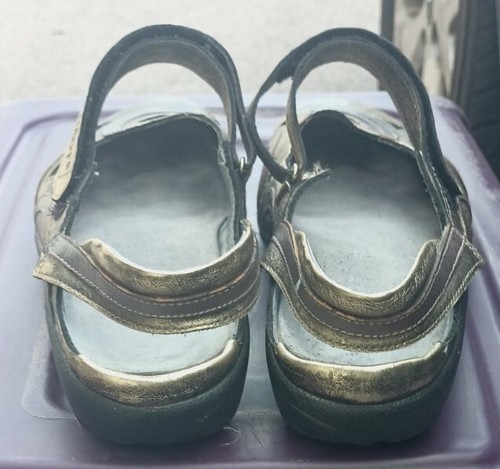 Naot Rongo Mary jane Slingbacks, Size 11/11.5 EU 42, Metallic Silver Gold - Picture 5 of 9