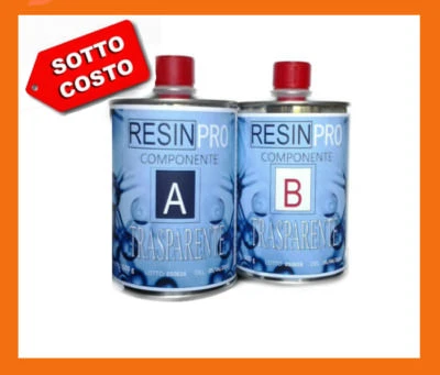 RESIN PRO RESINA EPOSSIDICA TRASPARENTE GR 800 AUTOLIVELLANTE - EFFETTO SPECCHIO