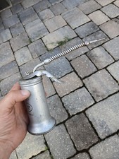 Vintage EAGLE No. 33F Trigger Pump Oiler Oil Can Made in USA Untested Silver