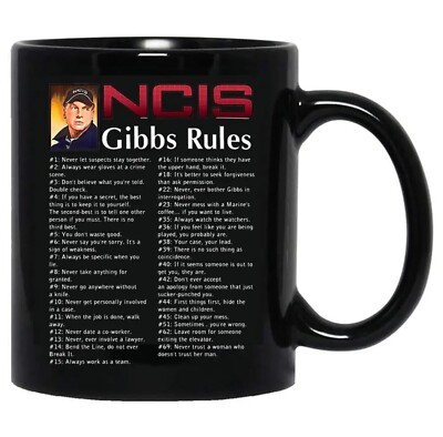 Funny Tv Show NCIS Gibbs Rules Coffee Mug