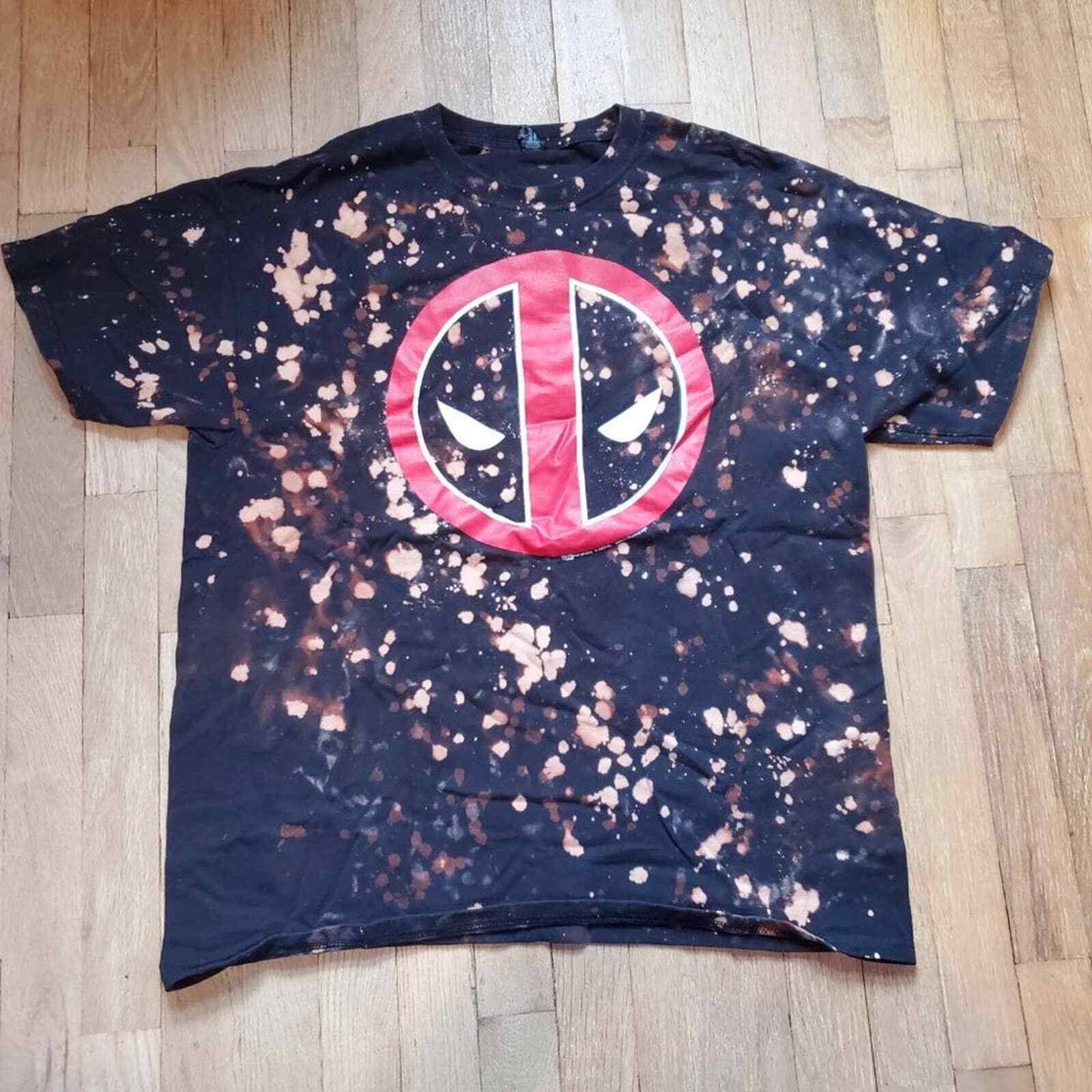 Deadpool Upcycled and Repurposed Reverse Tie Dye … - image 4