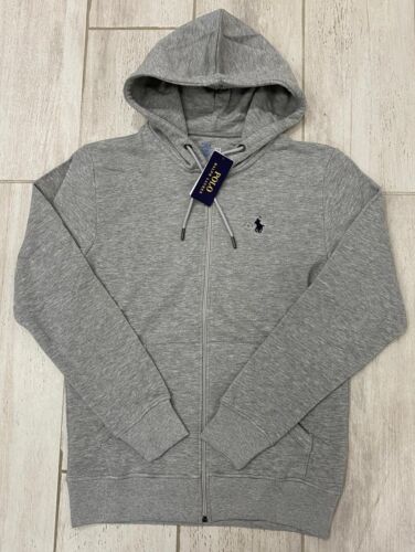 NWT Polo Ralph Lauren Men's Double-Knit Full Zip Hoodie Color Gray Size S-XXL