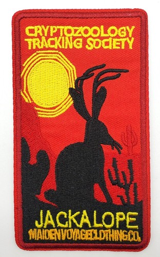 Jackalope Cryptozoology Tracking Society Patch Embroidered Mythical New