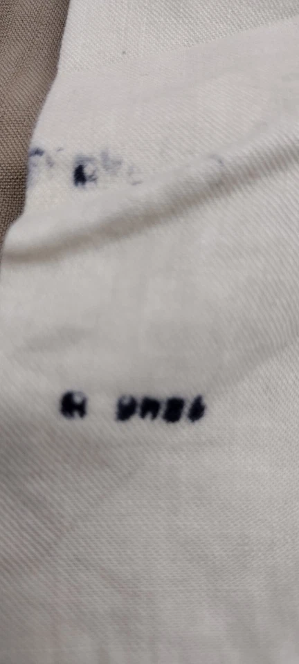 Vintage Mens 1940s Military Pants Beige Slacks Gabardine Wool Waist 29 Inseam 29 - Image 2 of 4