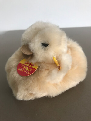  Ostern  Steiff Ente Daggi mit Fahne Nr. 073809 und Pieps Stimme Dekoration !