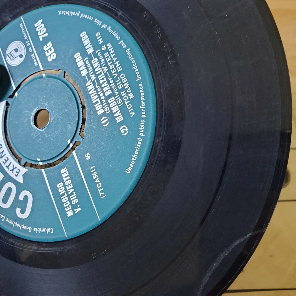 Victor Silvester Boliviana Mambo/Mambo Cubano 7" 45 RPM EP COLUMBIA SEG-7604 - Image 4 of 4