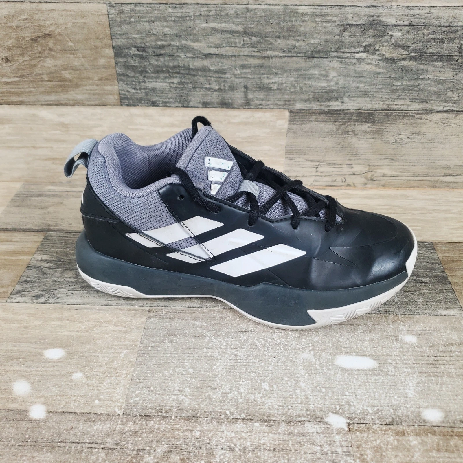 Scarpe da bambino Adidas Cross EM Up Select taglia 3 5 basket bianco nero sneakers