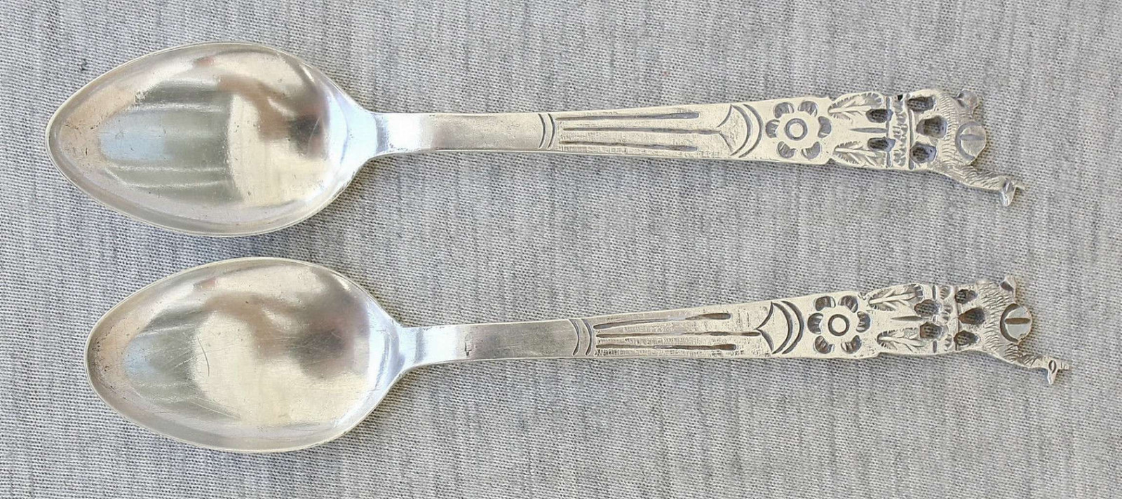 PERU VINTAGE SILVER STERLING 900 LLAMA HANDLE 5 SPOONS 42gr. eBay