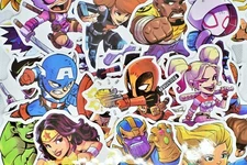 50 Superhero Video Game Anime Vinyl Stickers Pack for Hydro Flask Laptop Car