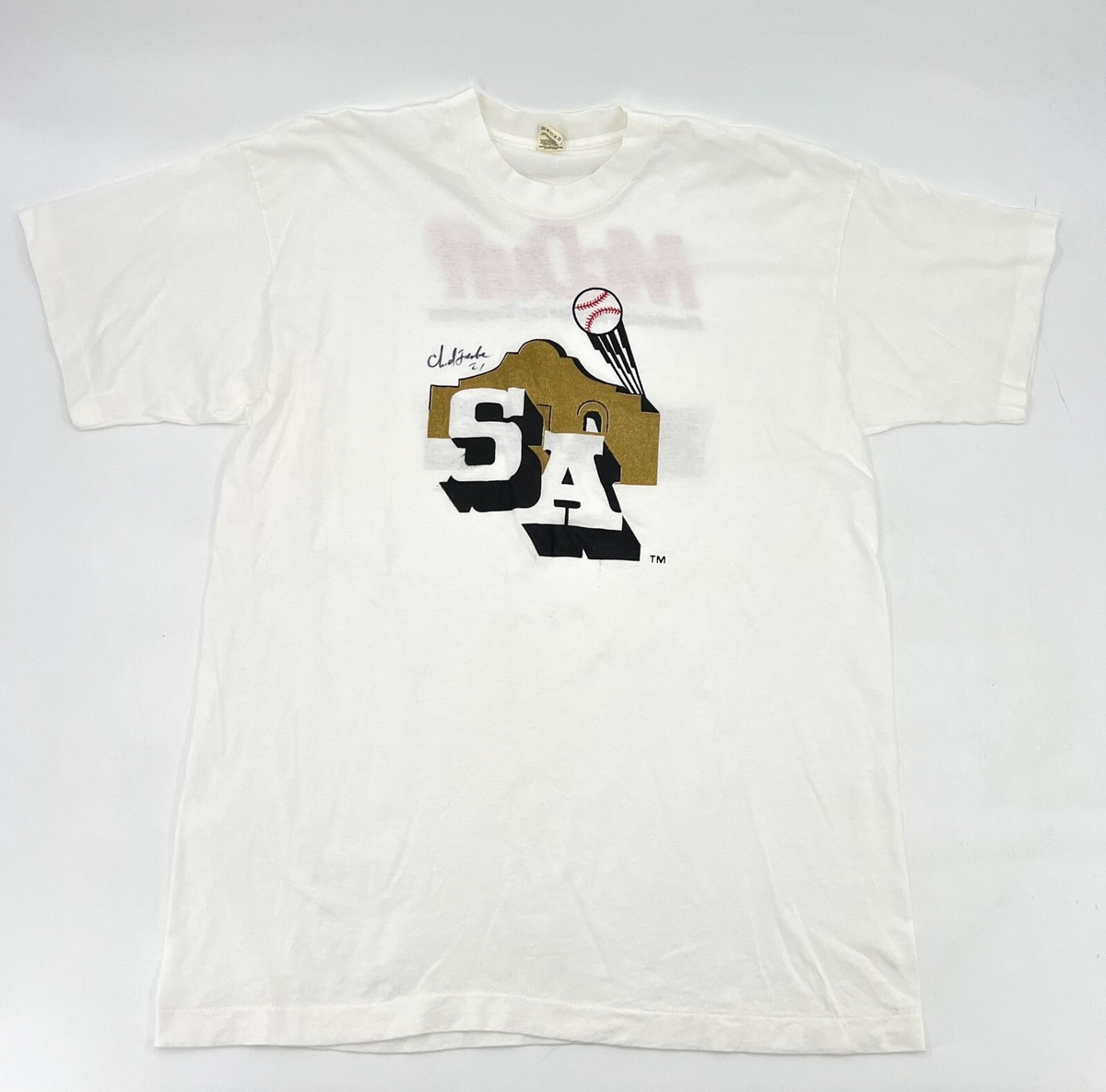 Vintage San Antonio Missions Shirt Extra Large White T-Shirt  