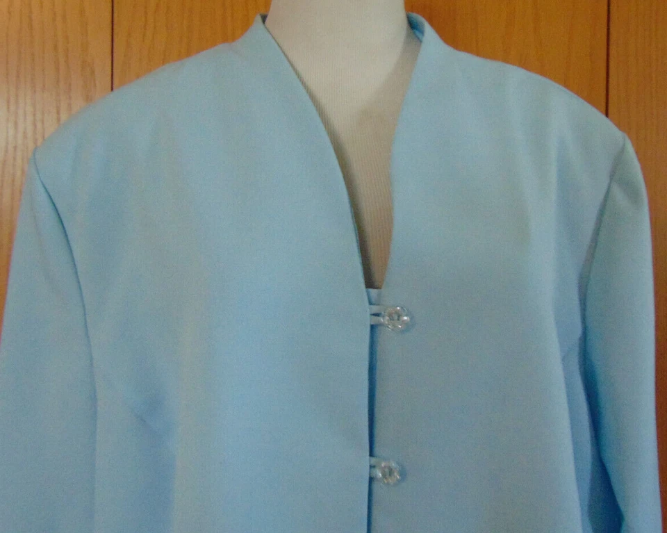 CHAQUETA BLAZER FLORES PRIMAVERA VERANO AZUL ELEGANTE MUJER ELISABETH WILLIAMS ~ 3XL Foto 3 de 4