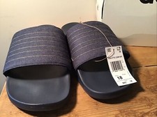 Adidas Adilette Comfort Men  s Size 18 Denim Blue Flip Flops Slides NIB IG3032