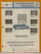 HP / Agilent 1967 The 8441A Preselector Application Note 63B Manual.