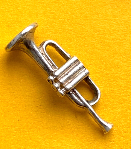 Charme De Bracelet Vintage En Argent Sterling 925 - Forme Harpe - 1,2g - 2,0cm - Occasion Bon état