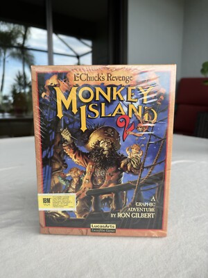 Monkey Island 2: LeChuck's Revenge -  1991 IBM - Big Box PC - Rare - SEALED