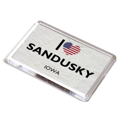 FRIDGE MAGNET - I Love Sandusky, Iowa - USA