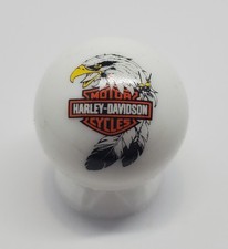 HarIeyDavidson Eagle w/ Feathers Glass 1" Logo Marble w/ Stand