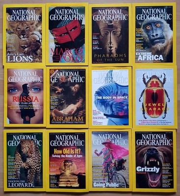 National Geographic 2001 englisch komplett Sammlung 1-12 Zeitschrift Hefte Natur