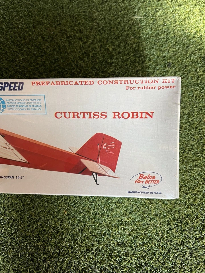COMET CURTISS ROBIN 14.5" WINGSPAN #2306 STRUCT-O-SPEED BALSA AIRPLANE MODEL - Image 2 of 4