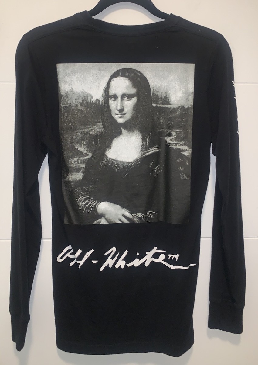 Off-White カラヴァッジョ ロンT ブラック XL 美品 希少 2018 Off-White Virgil Abloh Mona Lisa Long Sleeve T-Shirt Men's
