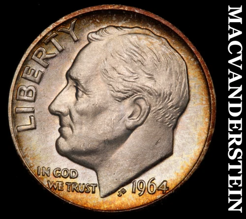 1964-D Silver Roosevelt Dime-Choice Gem BU Lustrous No Reserve #i4563