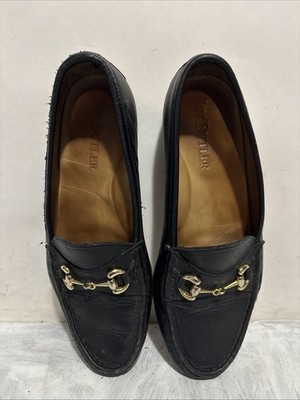 Jay Butler Men Black Loafers Shoes Size 11 Some Wear