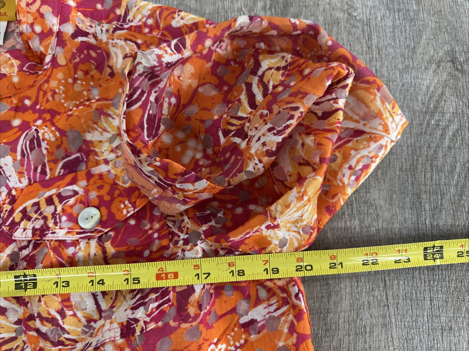 Ruby Rd. Women's Sheer Button Down Blouse.  Flora… - image 3