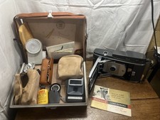 Vintage Polaroid Model 150 Land Camera  Accessories- Case, Various Lens,  MORE