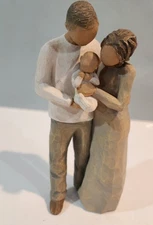 Willow Tree “We Are Three” Family Figurine 2013 Susan Lordi Demdaco Parents Baby