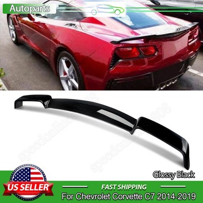 For 2014-2019 Corvette C7 Stingray Gloss Black C8 Z51 Style Rear Spoiler Wing