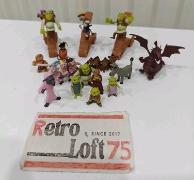 Shrek Forever After Swamp Minis Shrek & Friends Mini Figur Werfer Set Konvolut 