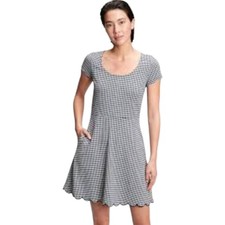 Gap Black and White Gingham Dress Size 2 Petite