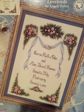 Floral Wedding Cross Stitch Anniversary Cross Stitch Pattern Love