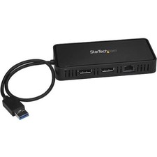 StarTech USBA2DPGB USB to Dual DisplayPort Mini Dock 4K 60Hz