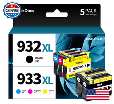 LinkDocs 932XL 933XL Compatible Ink Cartridge for HP Officejet (5-Pack)