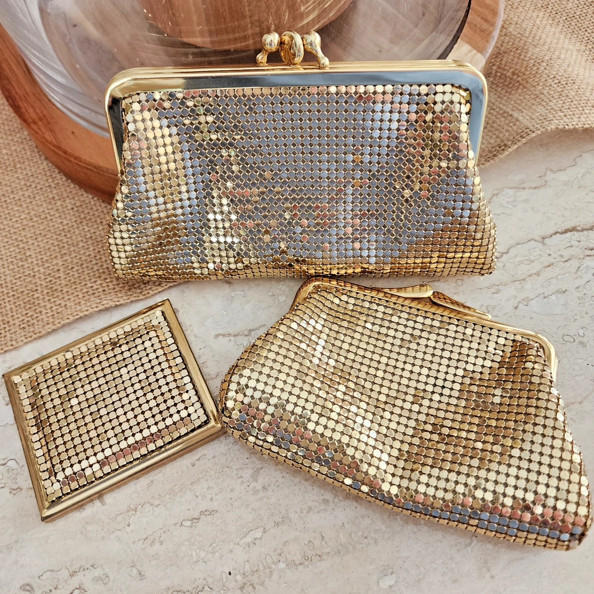 Whiting & Davis Mesh Gold Vintage Bags, Handbags & Cases for sale