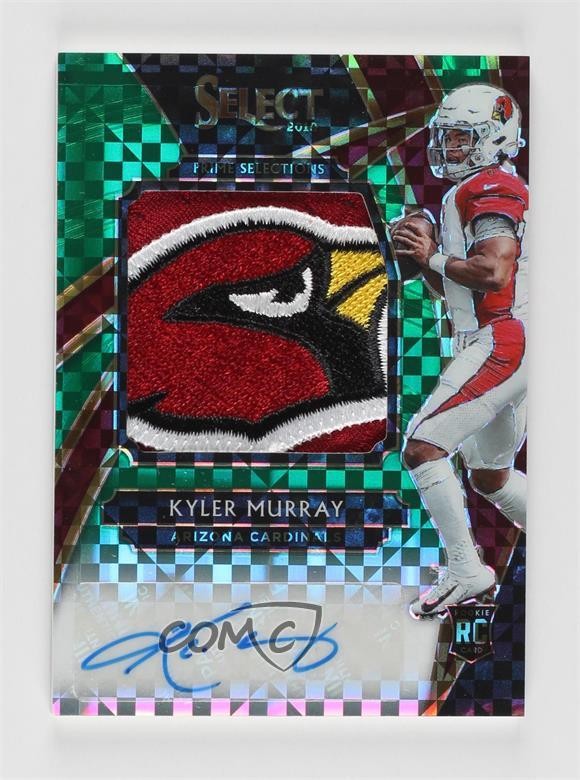 Kyler Murray Panini Select Prime Selections Prizm Signatures #PSPKM Green Team Logo