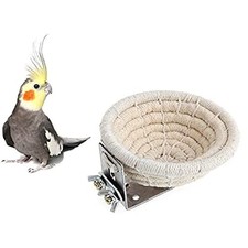 Orgrimmar Handmade Cotton Rope Bird Nest Breeding Nest for Budgie Parakeet